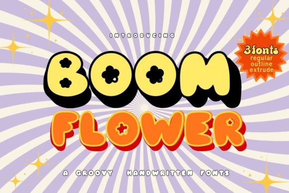 Boom Flower Font for Creative Design
