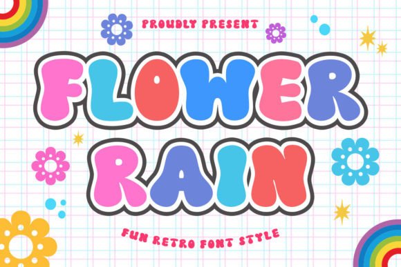 Flower Rain Font: A Groovy Design Accent