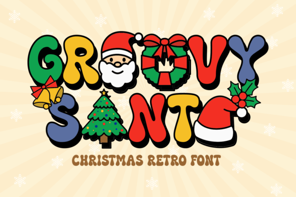 Groovy Santa Font for Festive Web Design
