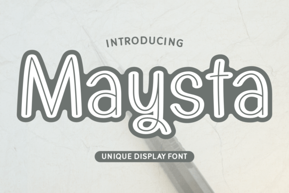 Maysta: A Playful Display Font
