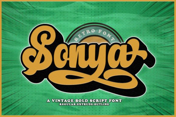 Sonya Font: Vintage Retro Style